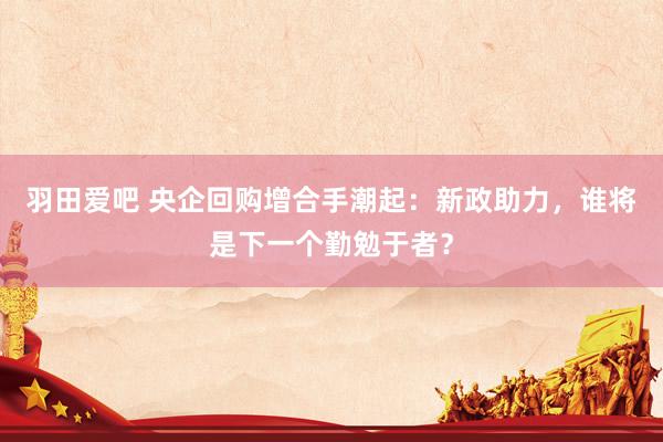 羽田爱吧 央企回购增合手潮起：新政助力，谁将是下一个勤勉于者？