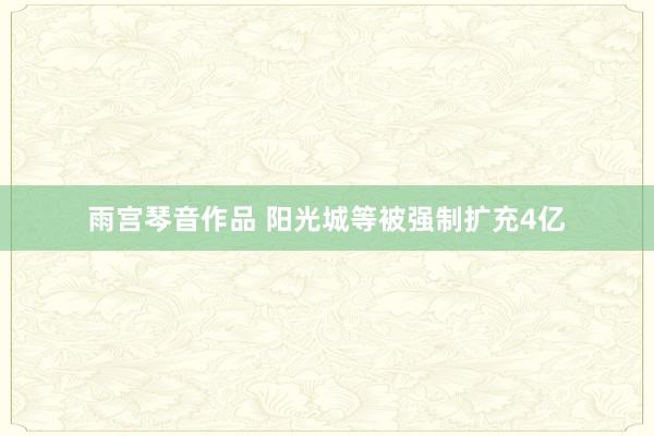 雨宫琴音作品 阳光城等被强制扩充4亿