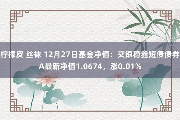 柠檬皮 丝袜 12月27日基金净值：交银稳鑫短债债券A最新净值1.0674，涨0.01%